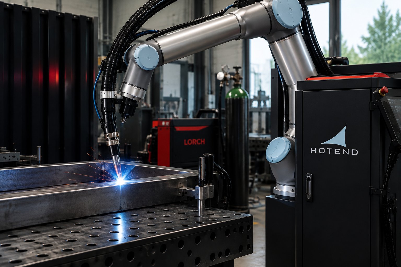 Lorch cobot for robotic welding in the HOTEND manufacturing presentation