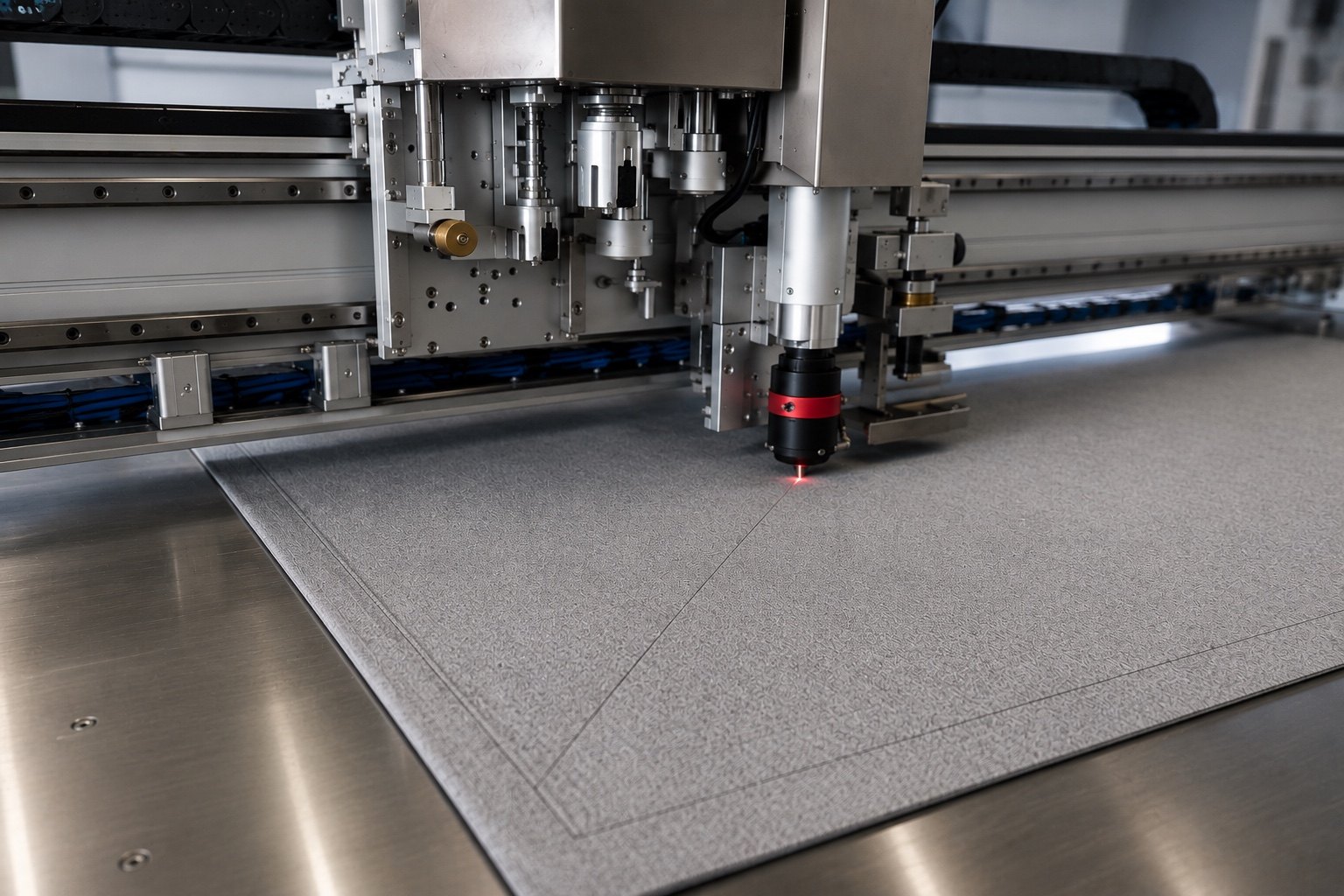Digital textile cutting in the HOTEND manufacturing presentation